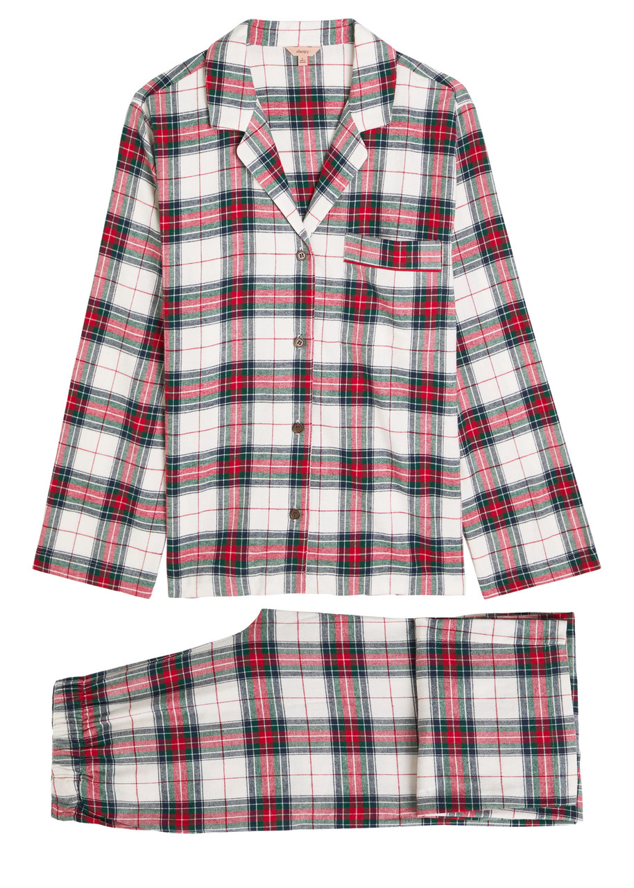 Eberjey Plaid Flannel Pyjama Set In Multi