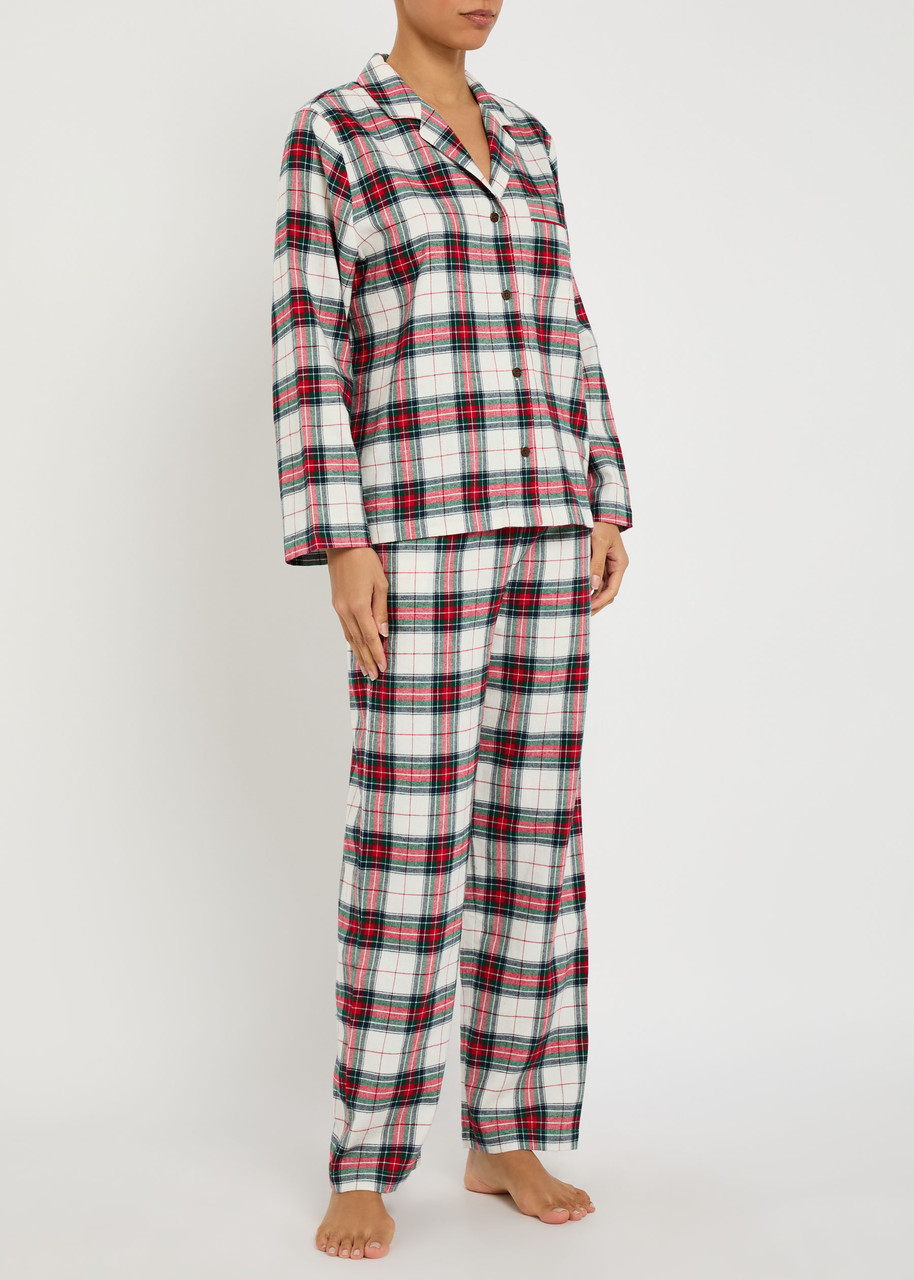 Eberjey Plaid Flannel Pyjama Set In Multi