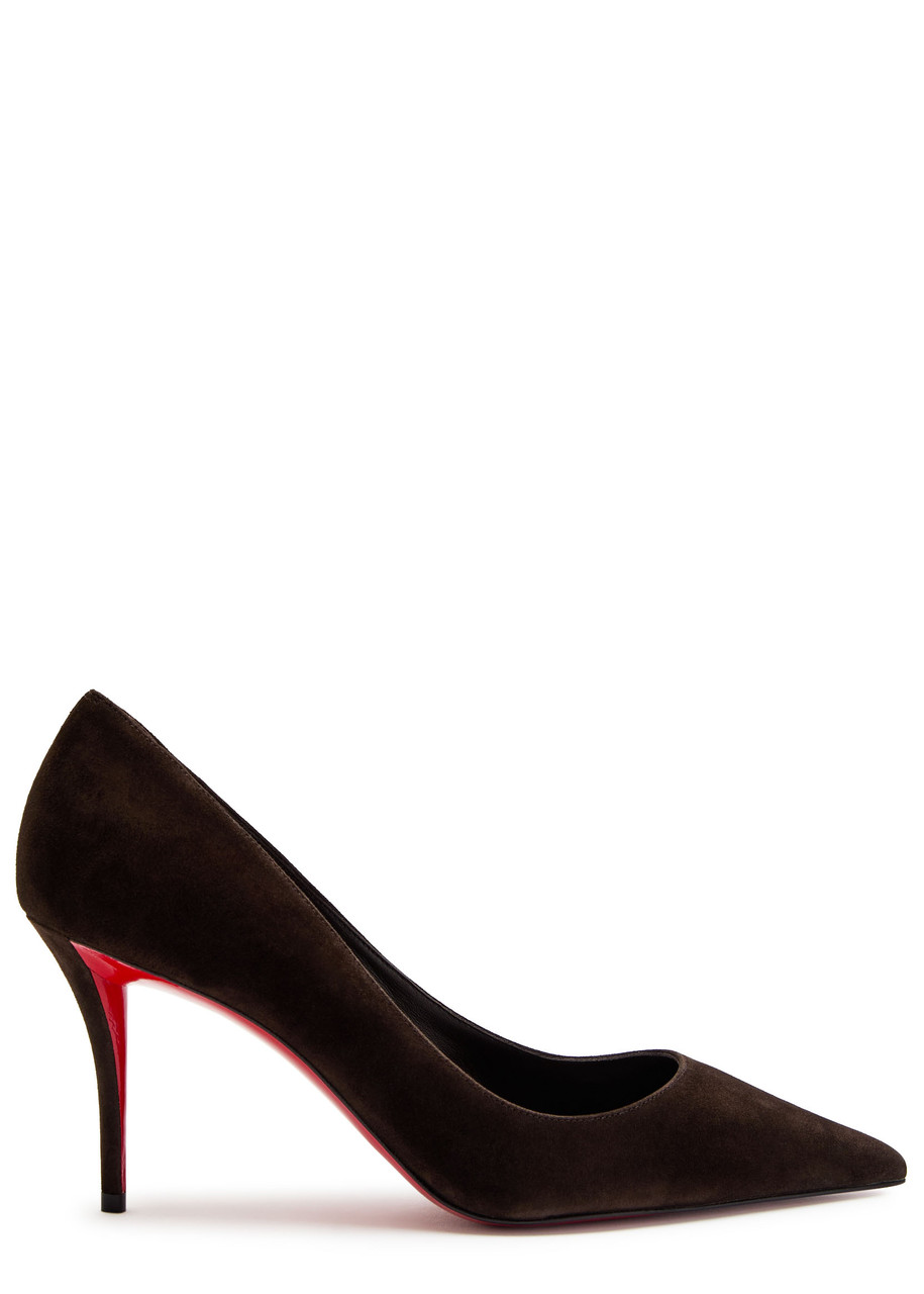 Christian Louboutin Miss Z 80 Suede Pumps – Brown