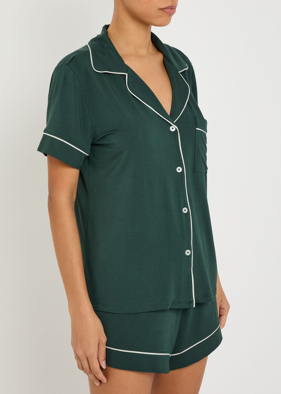 Eberjey Gisele Jersey Pyjama Set In Green