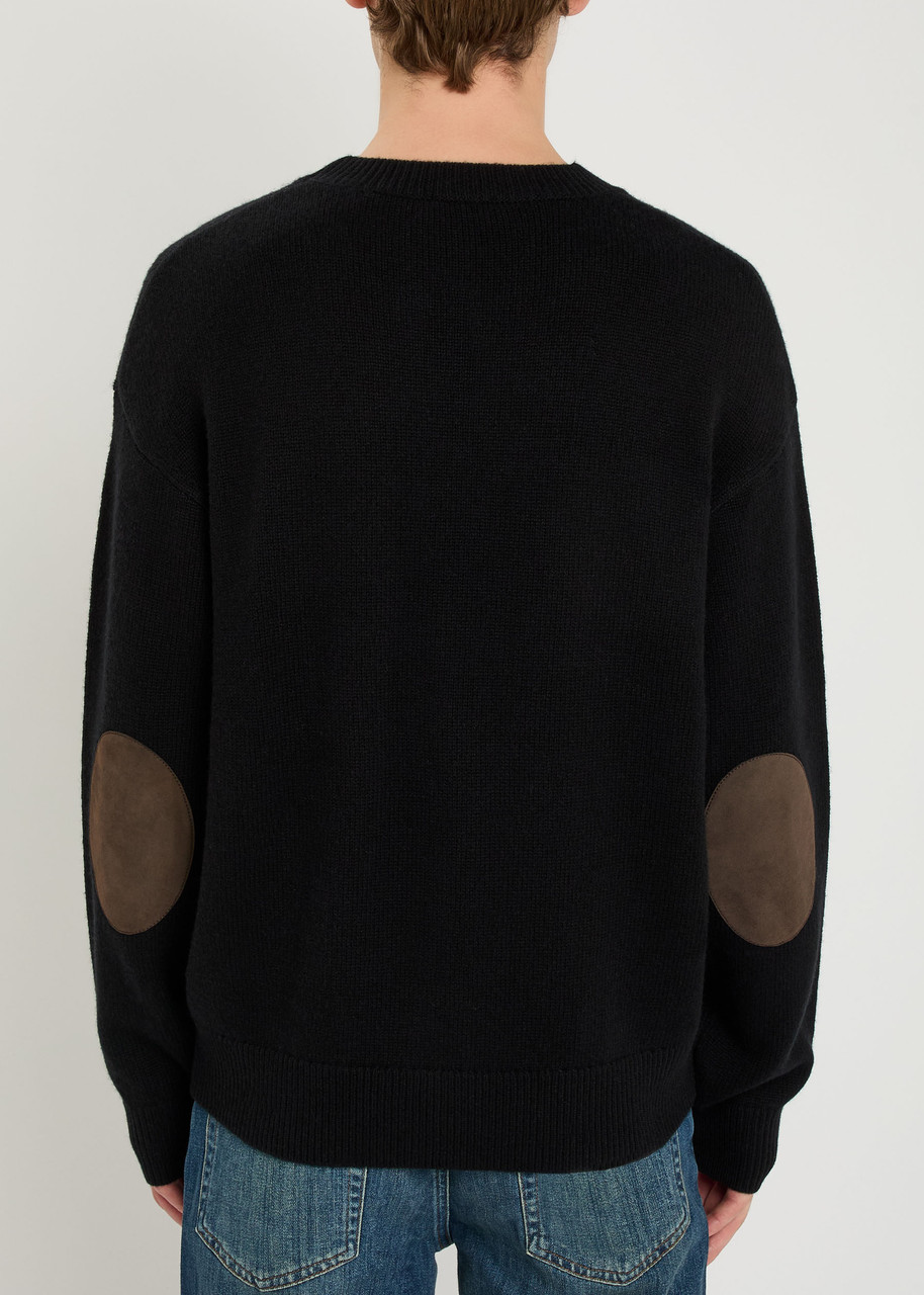  Frame Suede Patch Wool-blend Jumper - Black - L 