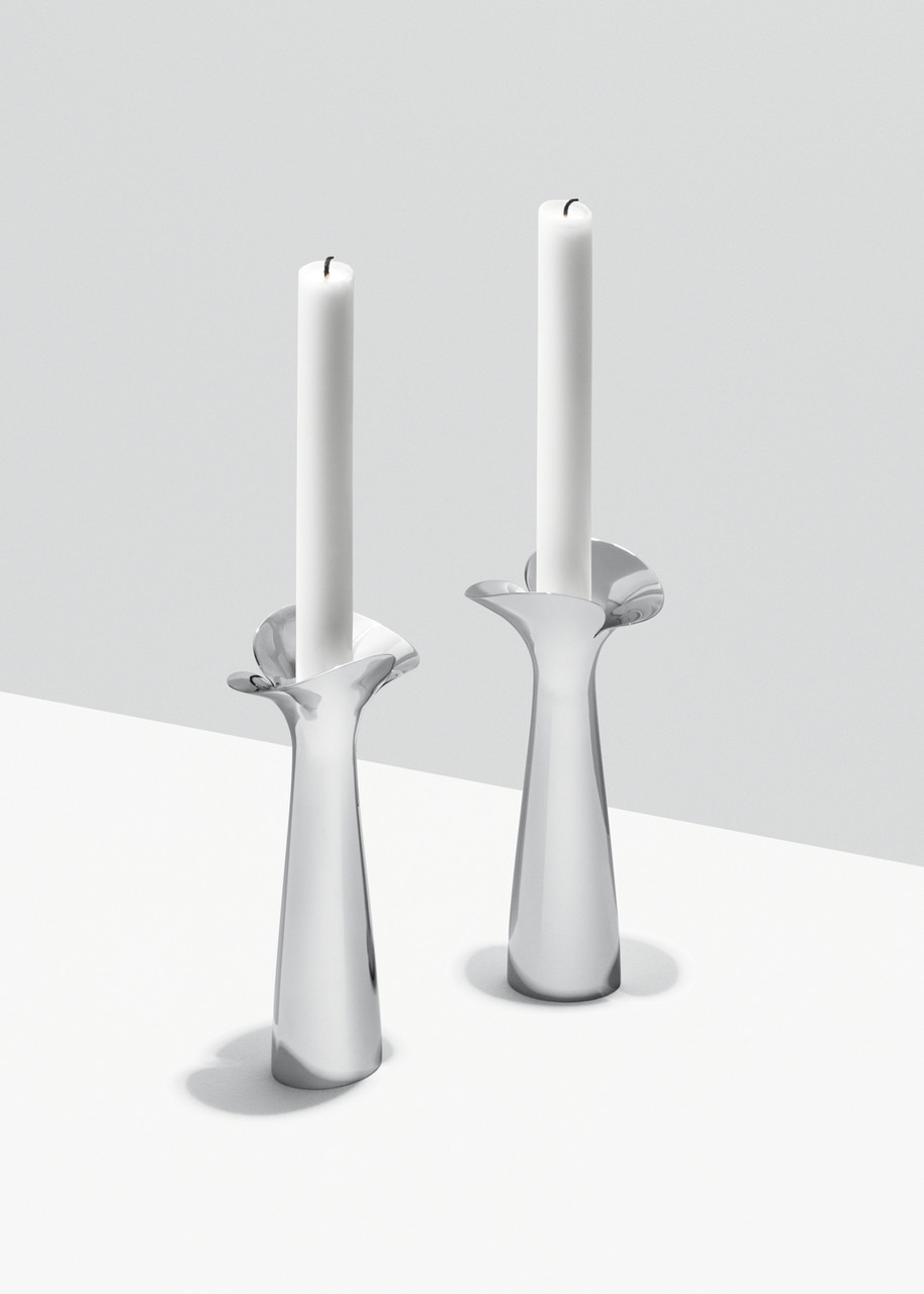  Georg Jensen Bloom Botanica Candle Holder - Set Of Two 