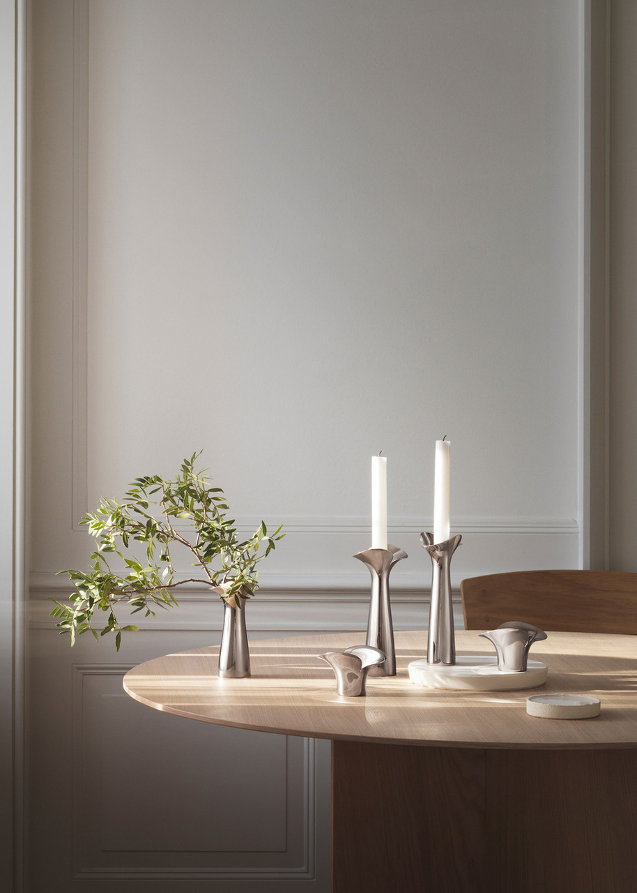  Georg Jensen Bloom Botanica Candle Holder - Set Of Two 