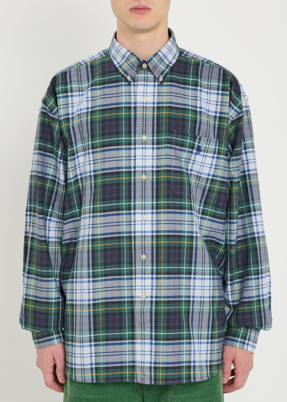 Polo Ralph Lauren Checked Cotton Shirt In Blue