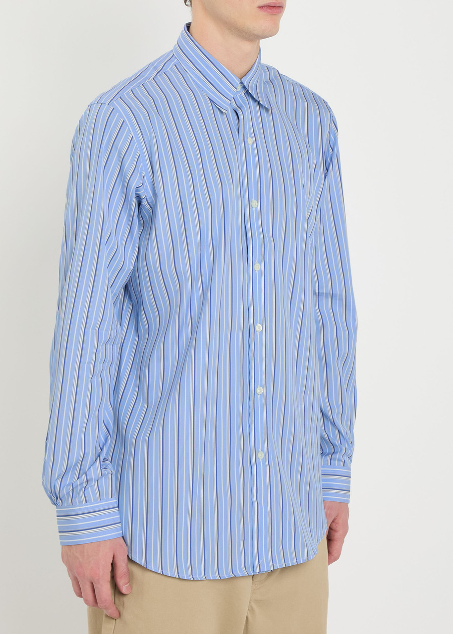 Polo Ralph Lauren Striped Cotton Shirt In Blue