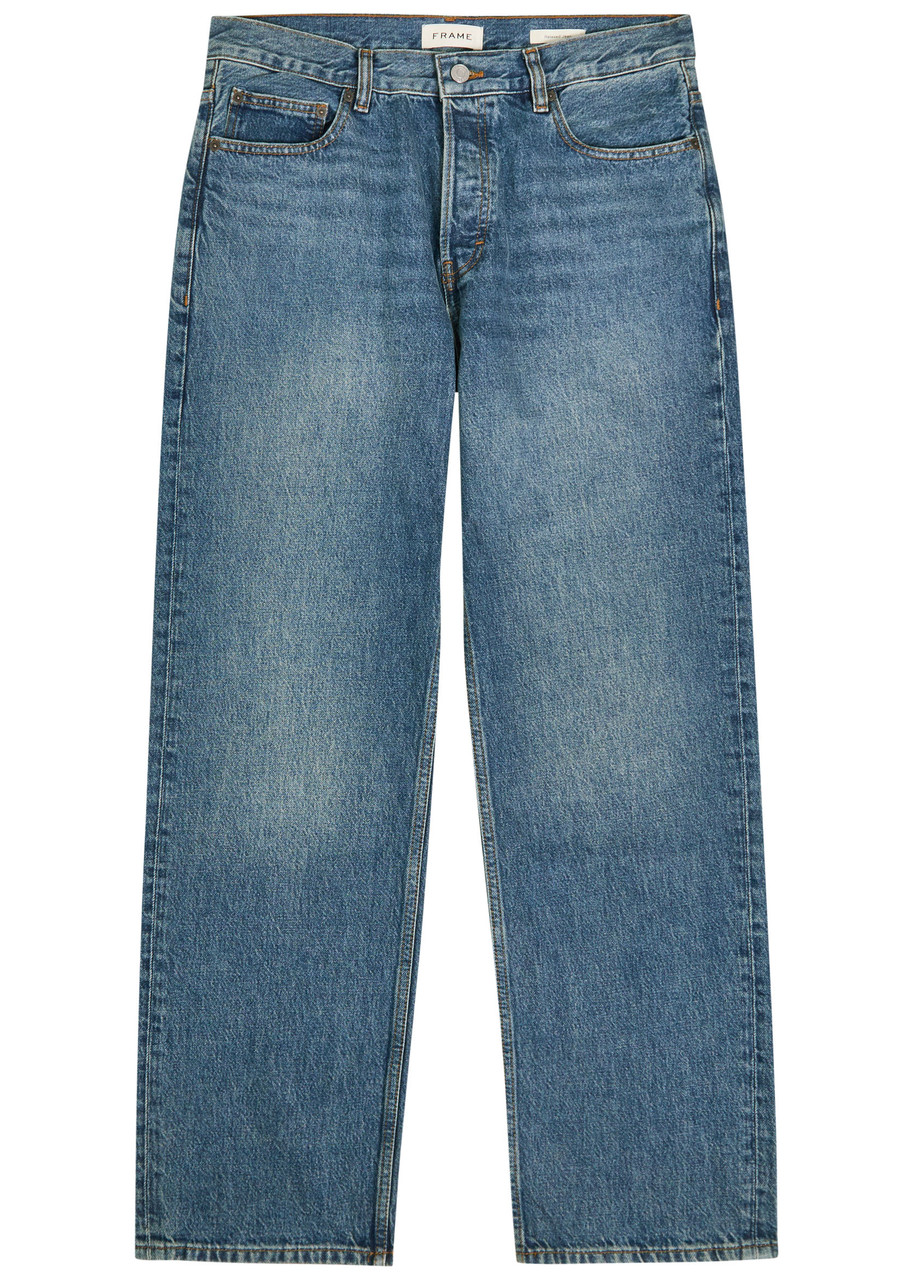 Frame Relaxed Straight-leg Denim Jeans - Mid Blu - 38 (W38 / Xxl)