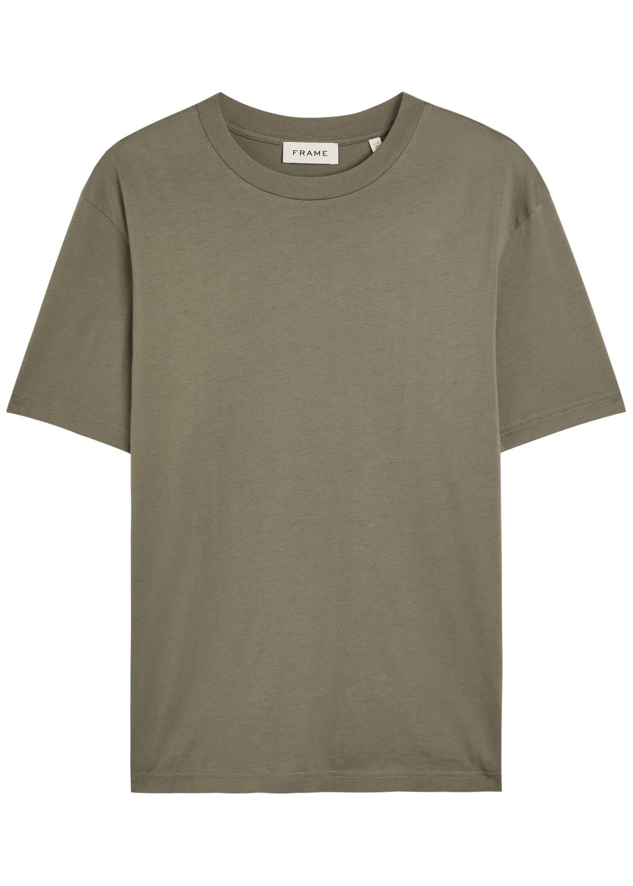 Frame Cotton T-shirt - Khaki - S