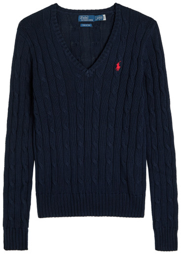 【美品】 Polo Ralph Lauren cotton cable Knit Polo Ralph Lauren CABLE KNIT COTTON CREWNECK SWEATER - Jumper