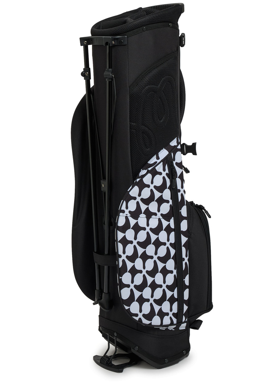 Malbon Members Nylon Walking Golf Bag In Black