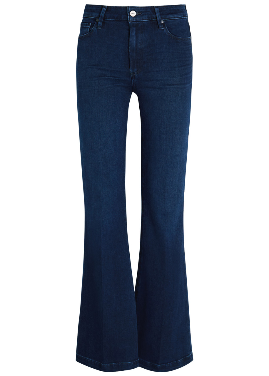 Paige Genevieve Flared-leg Jeans - Dark Blue - 24 (W24 / UK6 / XS)