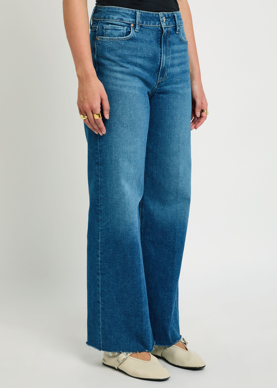 Paige Anessa Wide-leg Jeans In Blue
