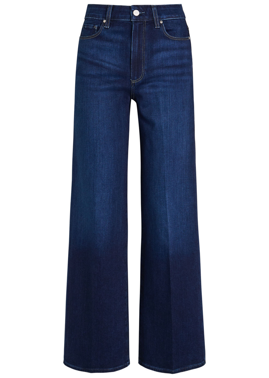 Paige Anessa Wide-leg Jeans In Blue