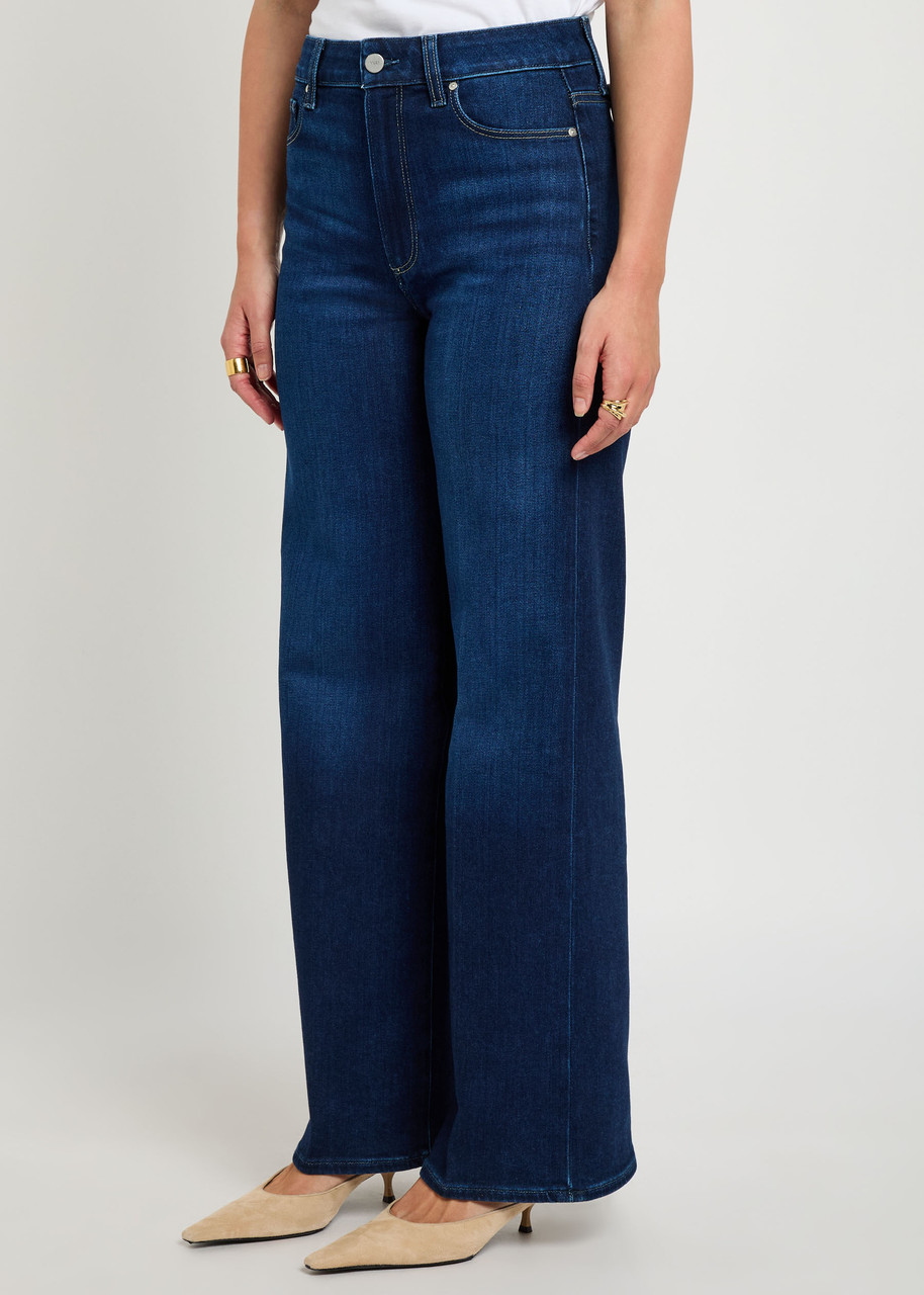Paige Anessa Wide-leg Jeans In Blue