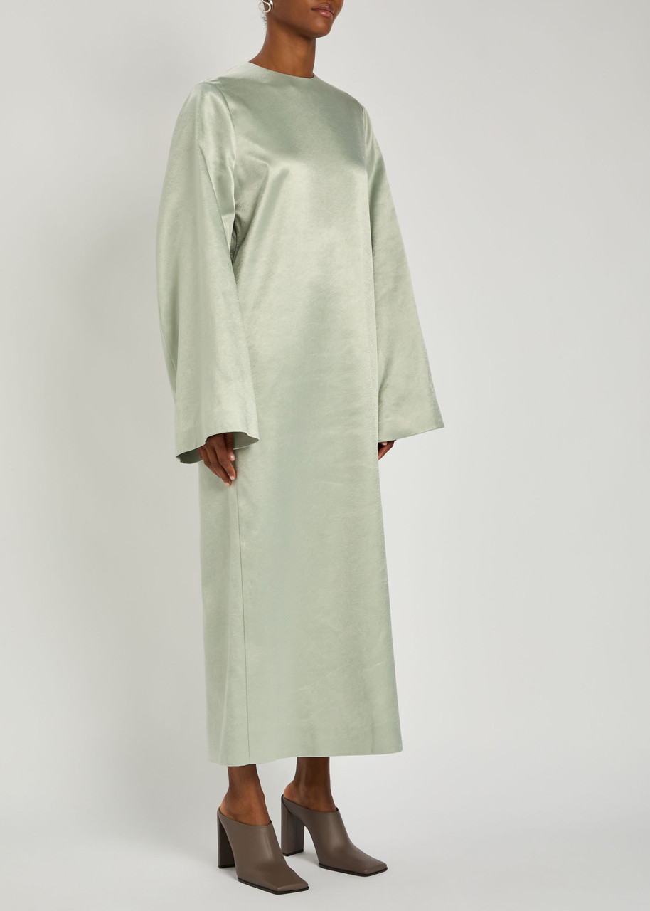 Calvin Klein Alba Satin Midi Dress In Multi