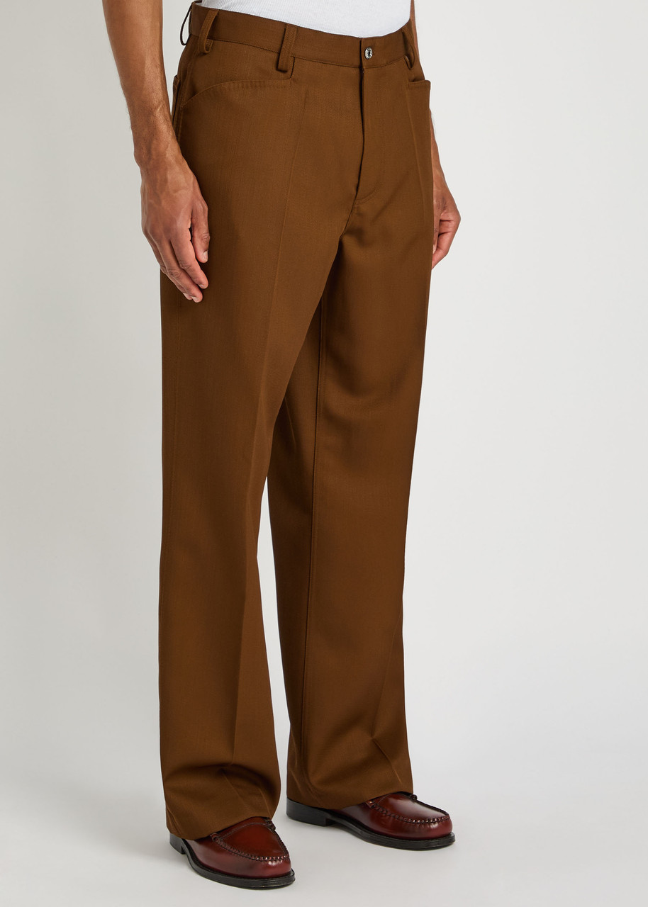 Second / Layer Second Layer Angel Wool Trousers In Brown