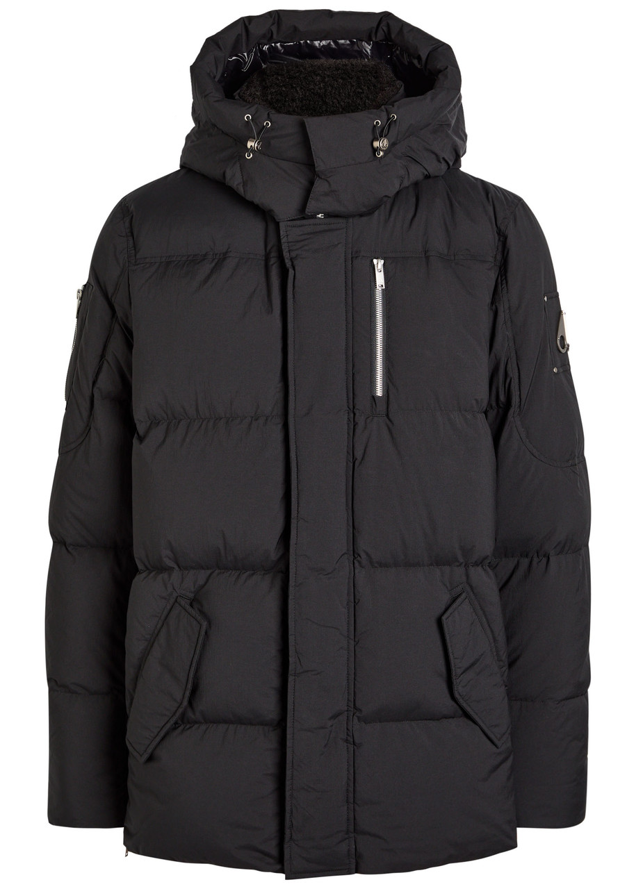 Moose Knuckles Everest 3Q Shell Puffer Coat - Black - M