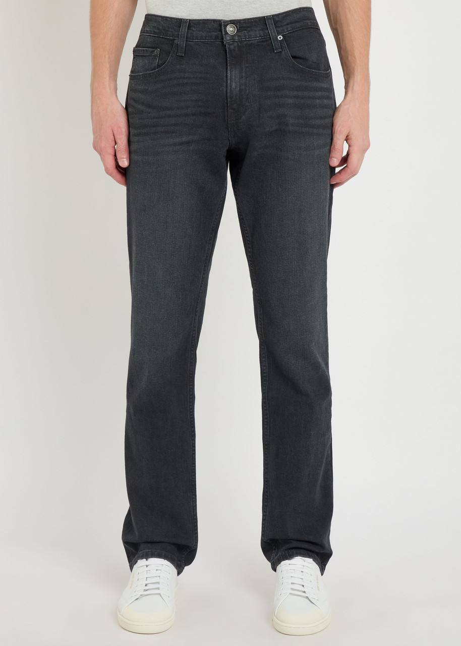 Paige Federal Slim Straight-leg Denim Jeans In Black