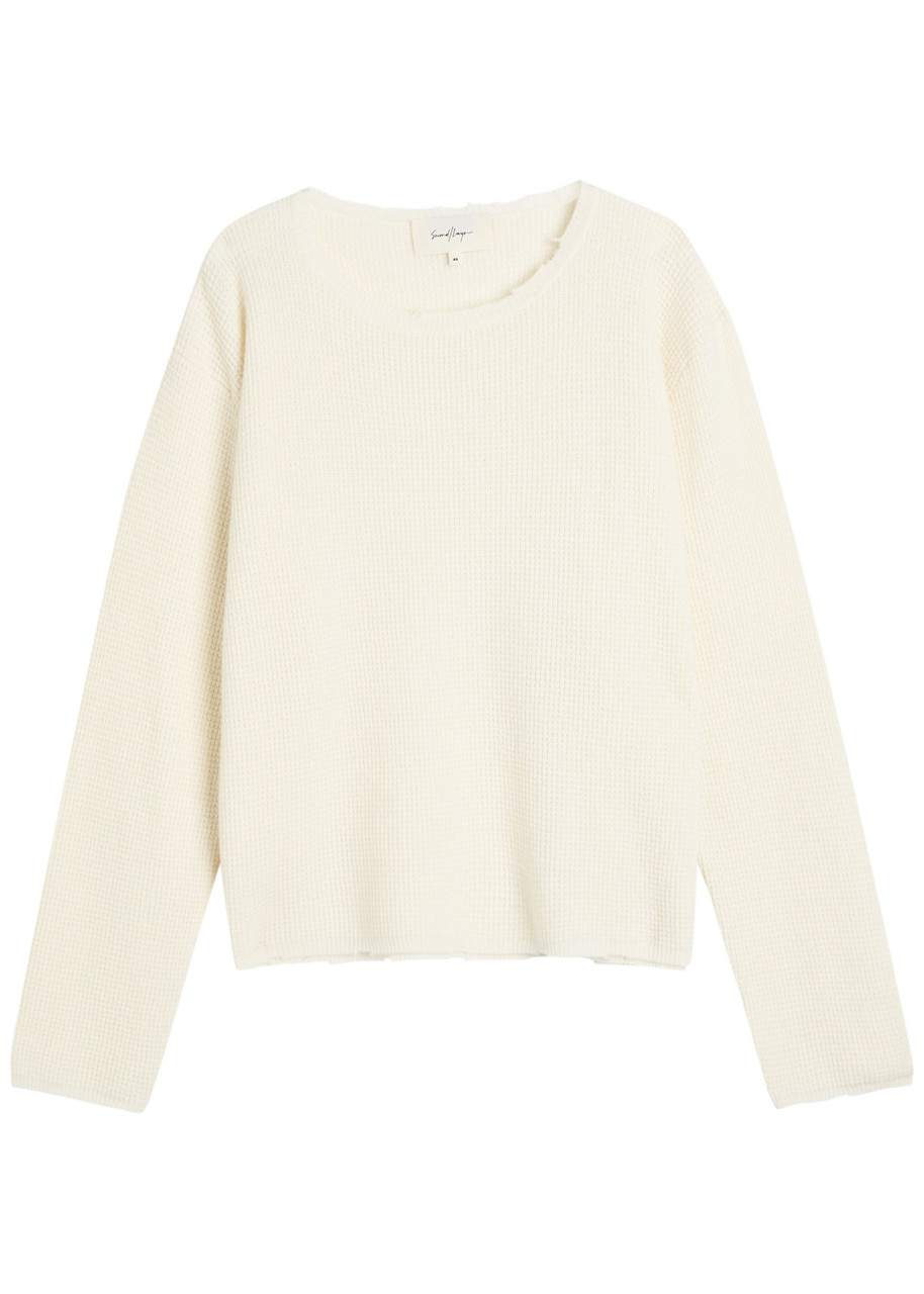Second / Layer Second Layer Friends Waffle-knit Wool-blend Jumper In White