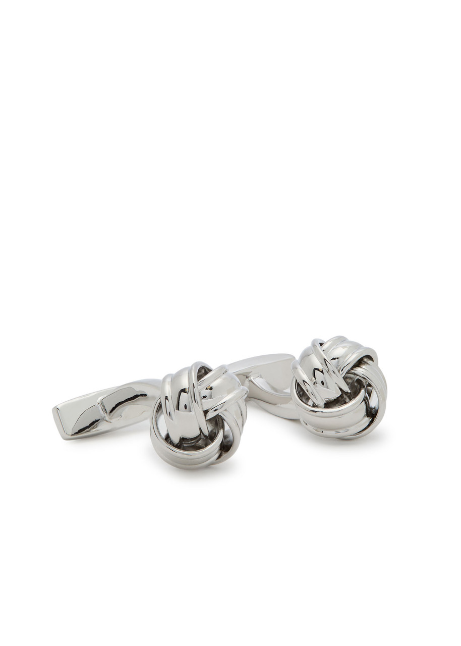 Hugo Boss Boss Knotted Cufflinks In Metallic