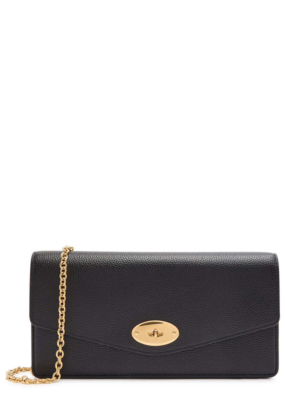 Mulberry Darley Grained Leather Clutch In Black