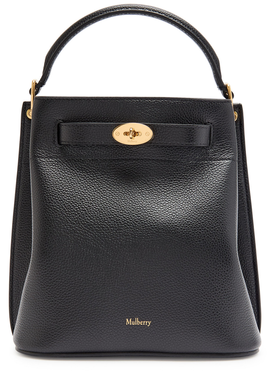 Mulberry Islington Grained Leather Bucket Bag In Black