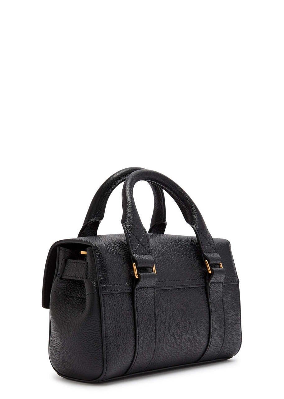 Mulberry Mini Heritage Bayswater Grained Leather Cross-body Bag In Black