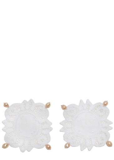 Gohar World Pearl Lace Coasters - Set of Two