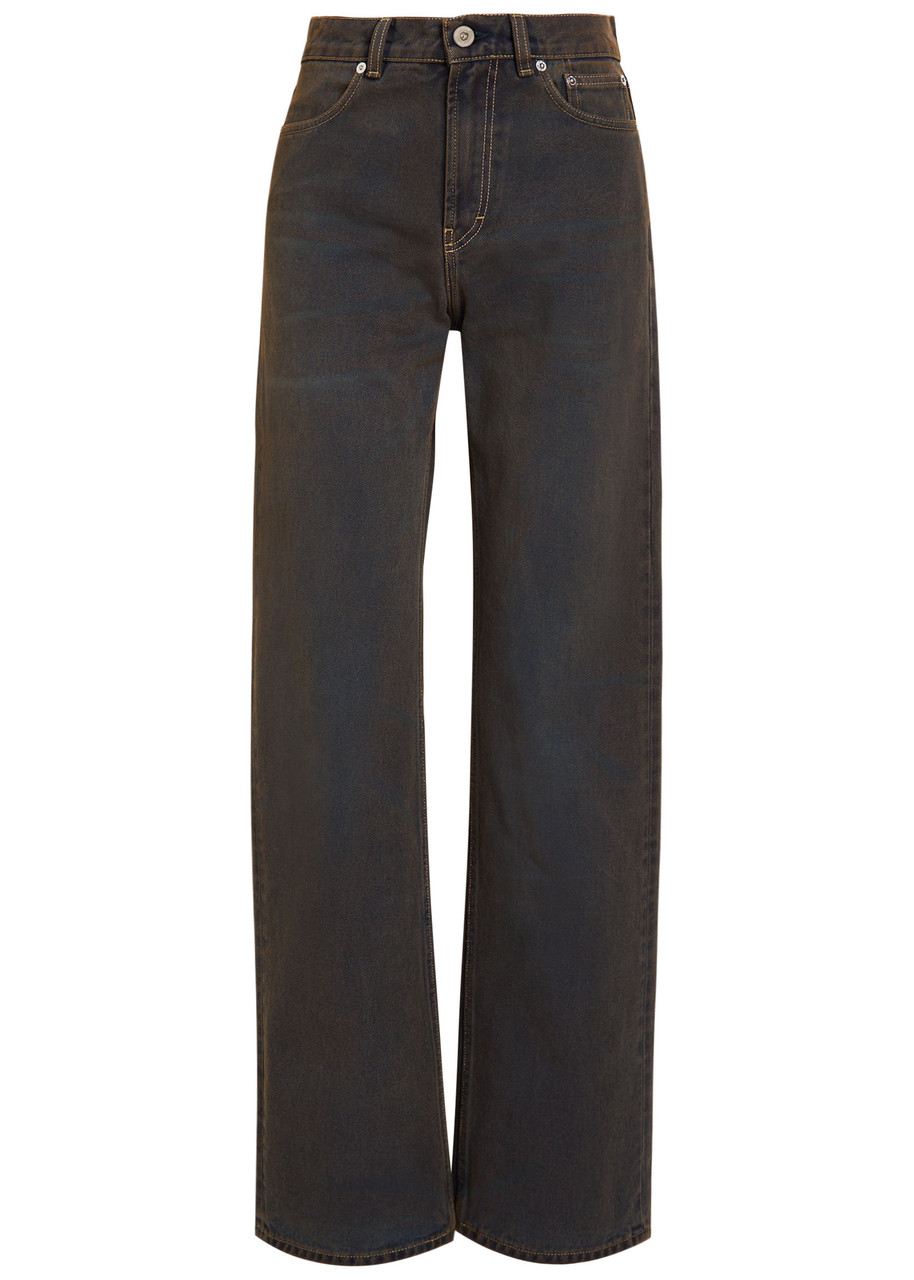 Our Legacy Wata Cut Straight-leg Jeans In Brown