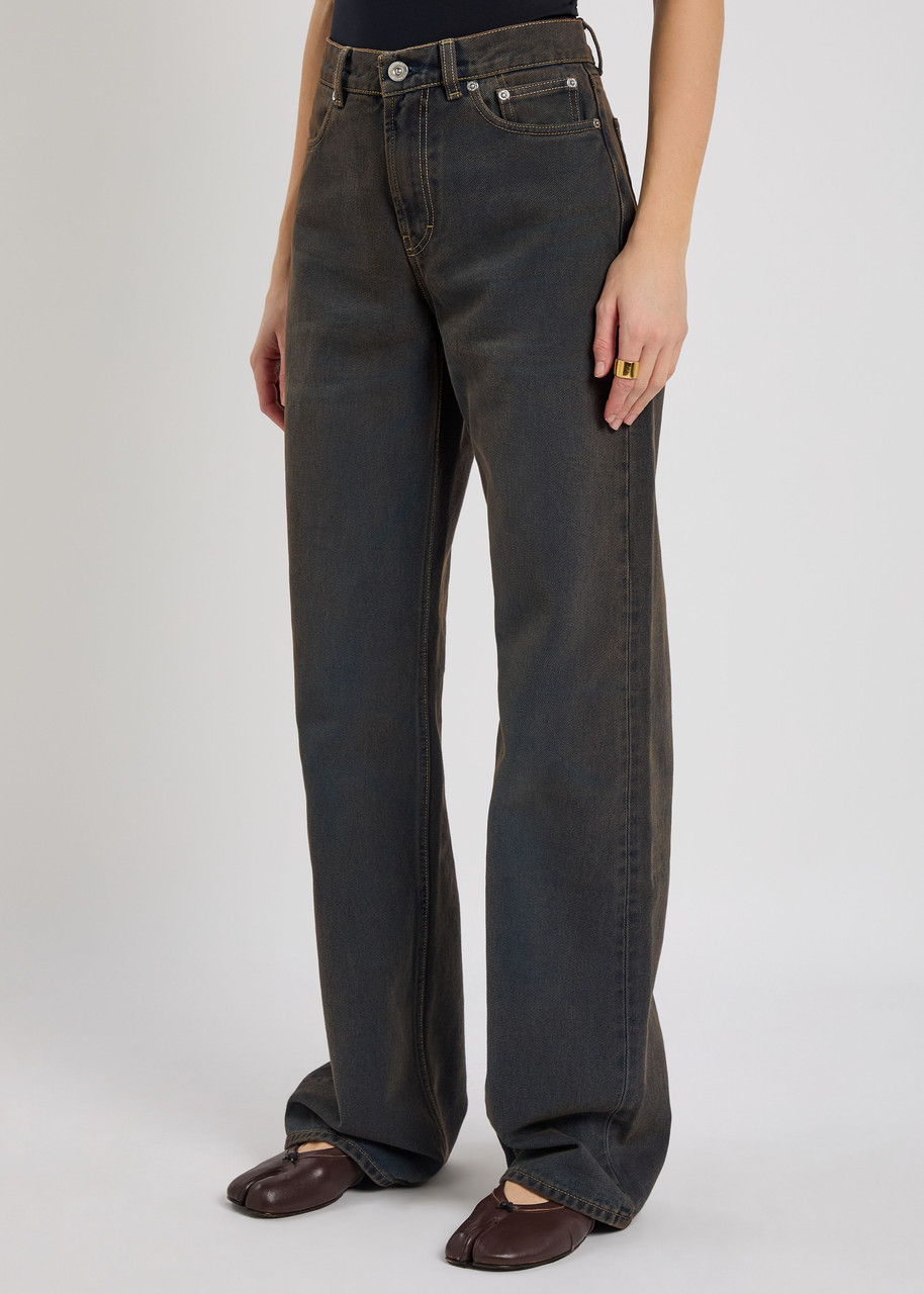 Our Legacy Wata Cut Straight-leg Jeans In Brown