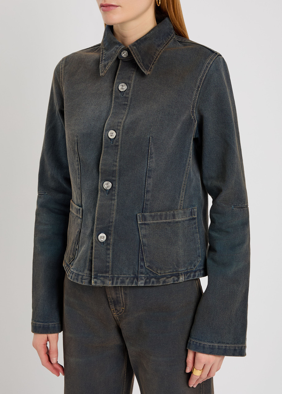 Our Legacy Union Darted Denim Jacket In Blue