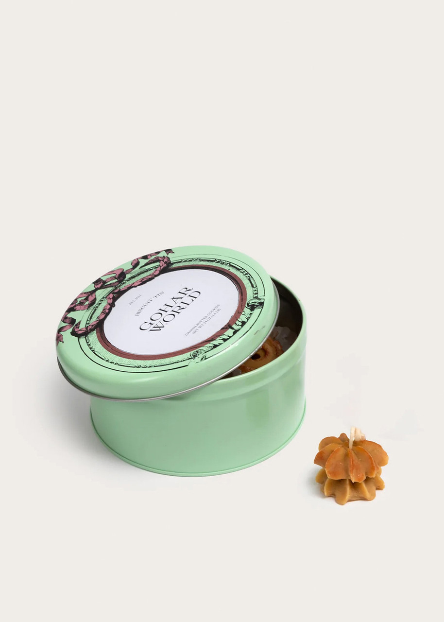  Gohar World Biscuit Tin Unscented Soy Wax Candles 