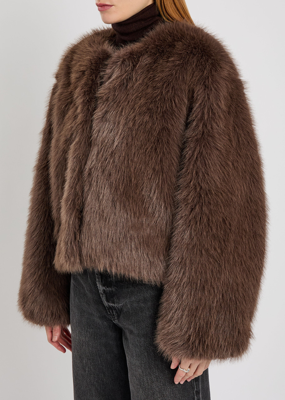 Citizen Of Humanity Citizens Of Humanity Esme Faux Fur Jacket In Brown