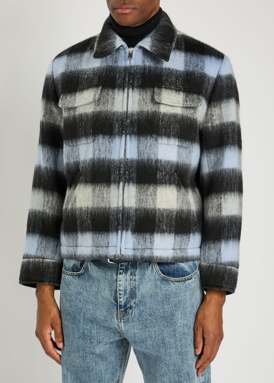 Second / Layer Second Layer Jefe Checked Brushed Felt Jacket In Multi