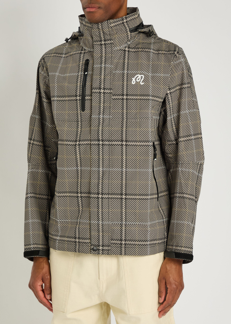 Malbon Jackson Patterned Shell Jacket In Brown