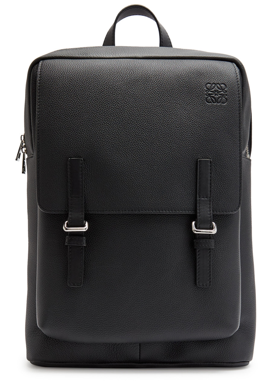 Loewe Grained Leather Backpack - Black - One Size
