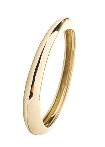  Dinosaur Designs Rock Wishbone Thin Bangle - Gold - One Size 