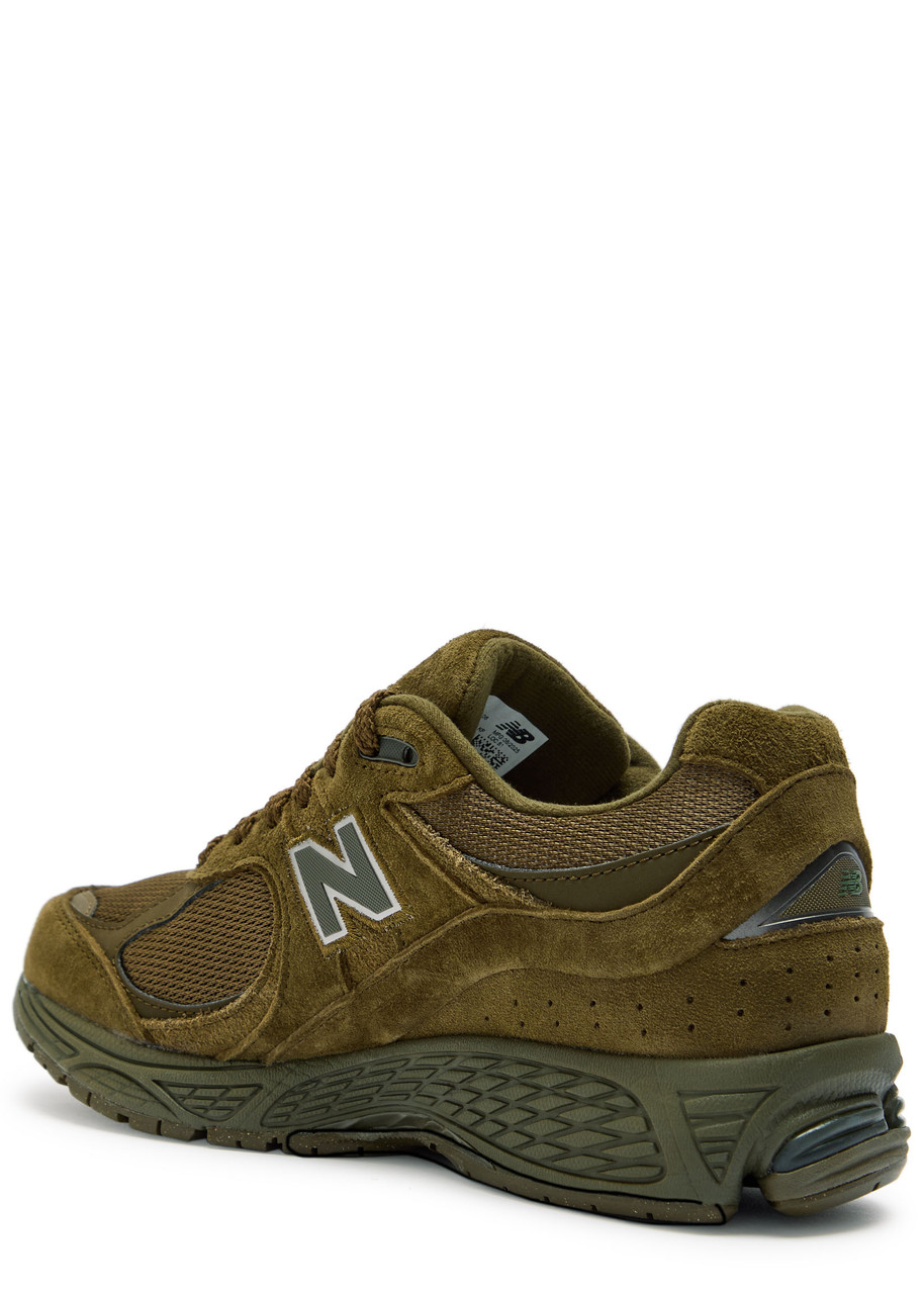 New Balance 2002r Panelled Suede And Mesh-knit Sneakers In Green