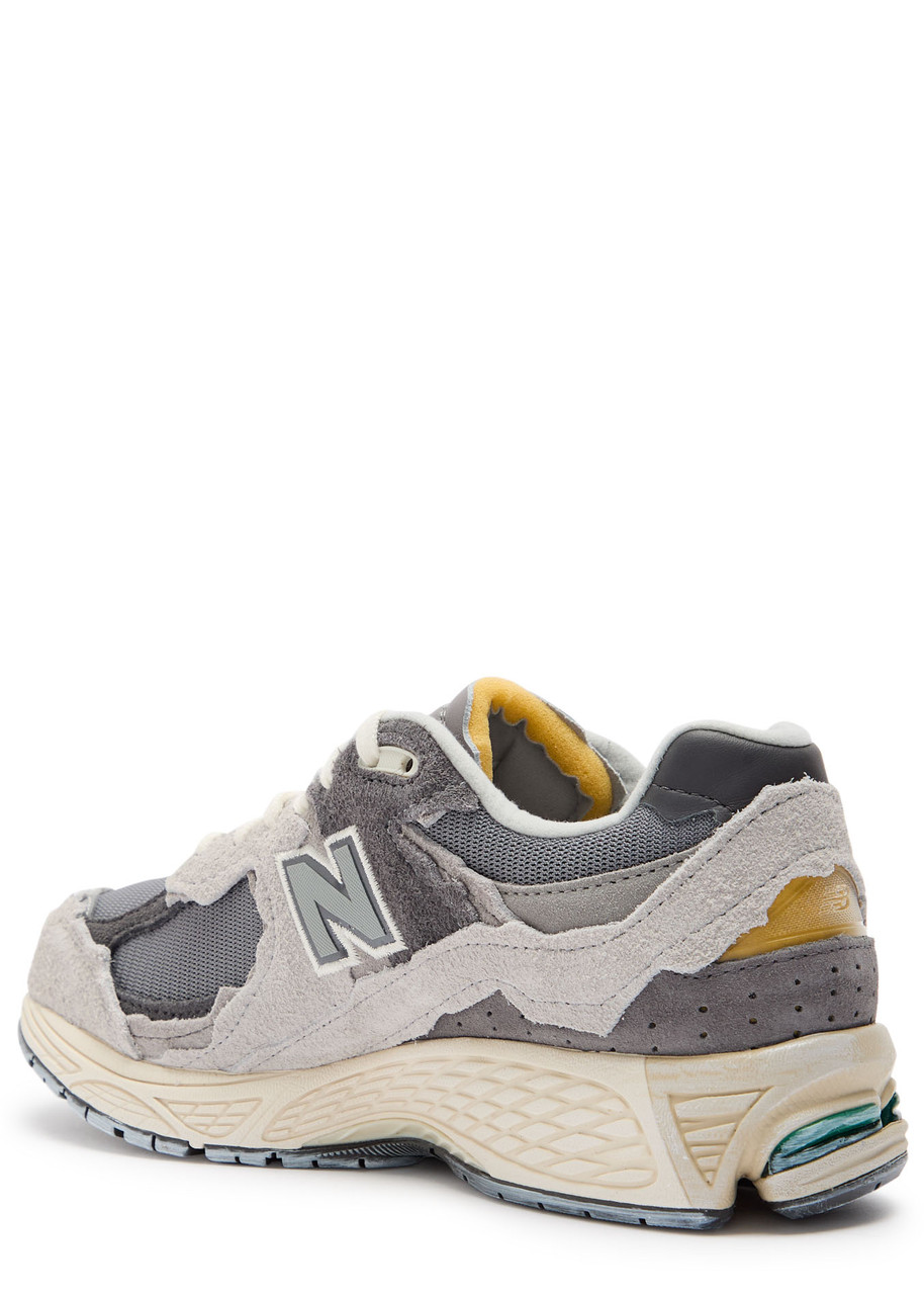 New Balance 2002r Panelled Brushed Suede And Mesh-knit Sneakers In Gray