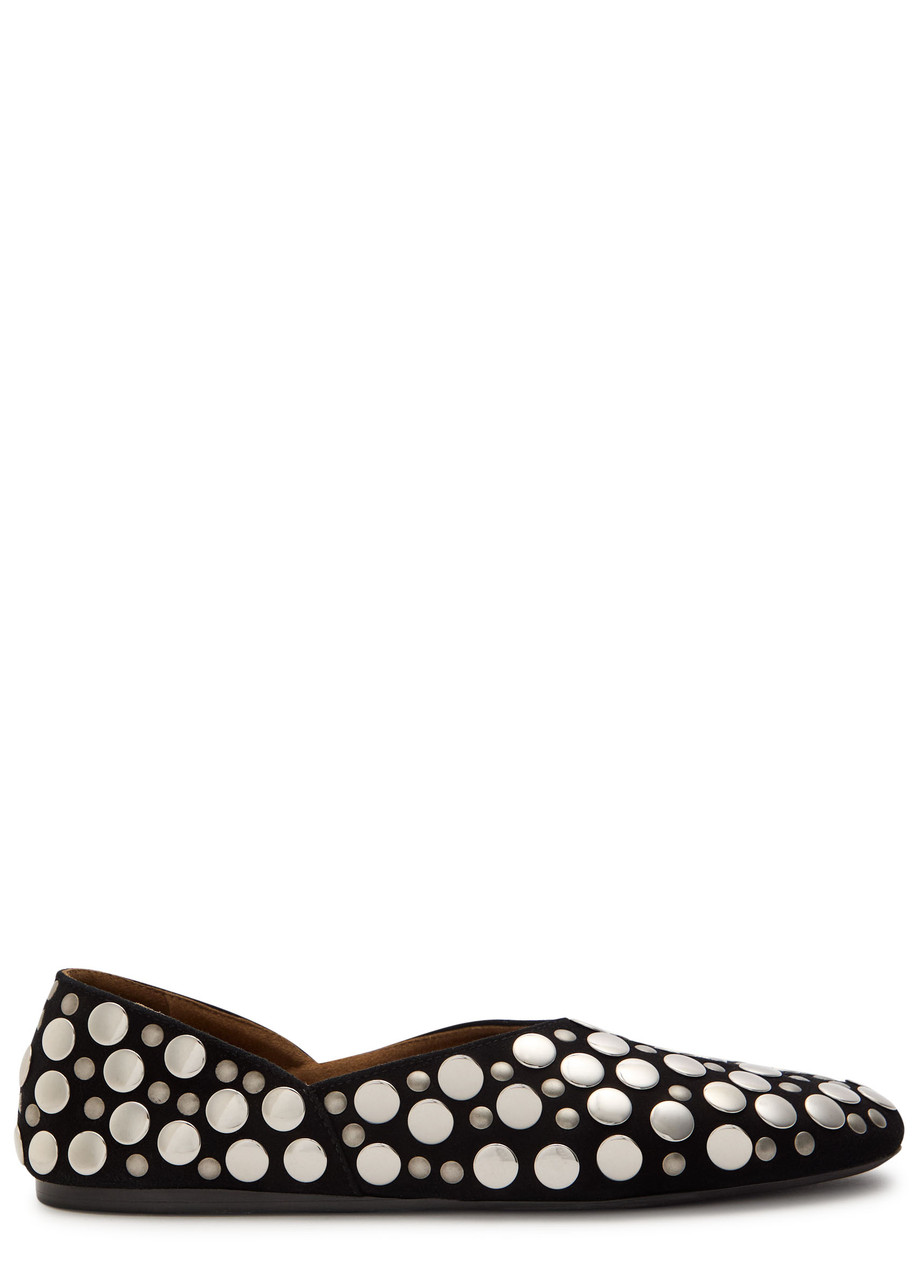 Khaite Jane Stud-embellished Leather Ballet Flats In Black