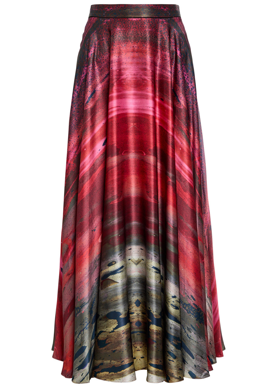Roksanda Ameera Printed Silk Skirt In Multi