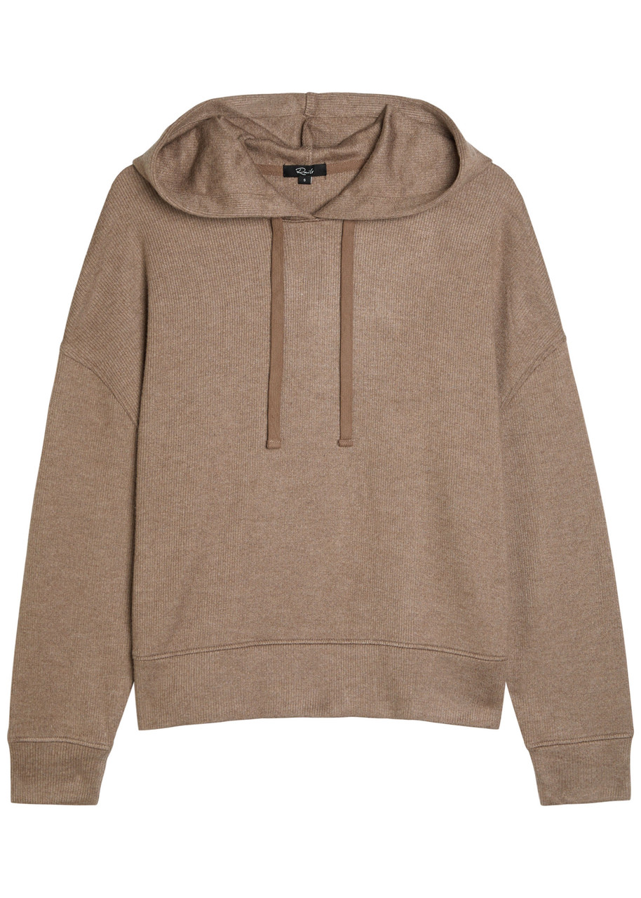 Rails Nico Hooded Knit Sweatshirt In Brown