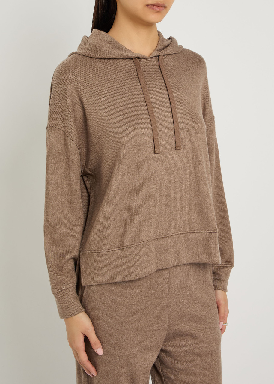 Rails Nico Hooded Knit Sweatshirt In Brown