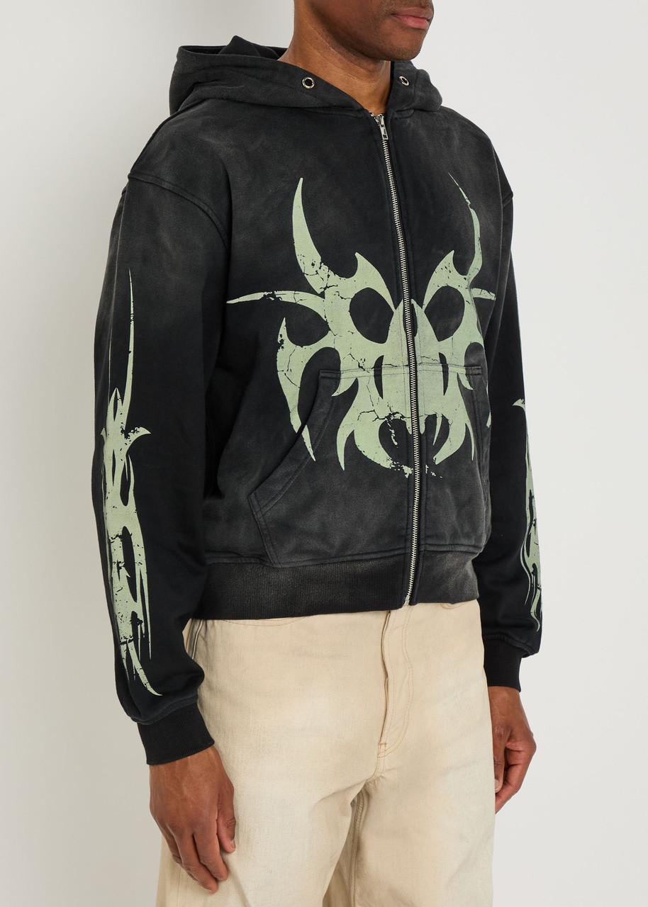 Chew Forever Roach Logo-print Hooded Cotton Sweatshirt In Black