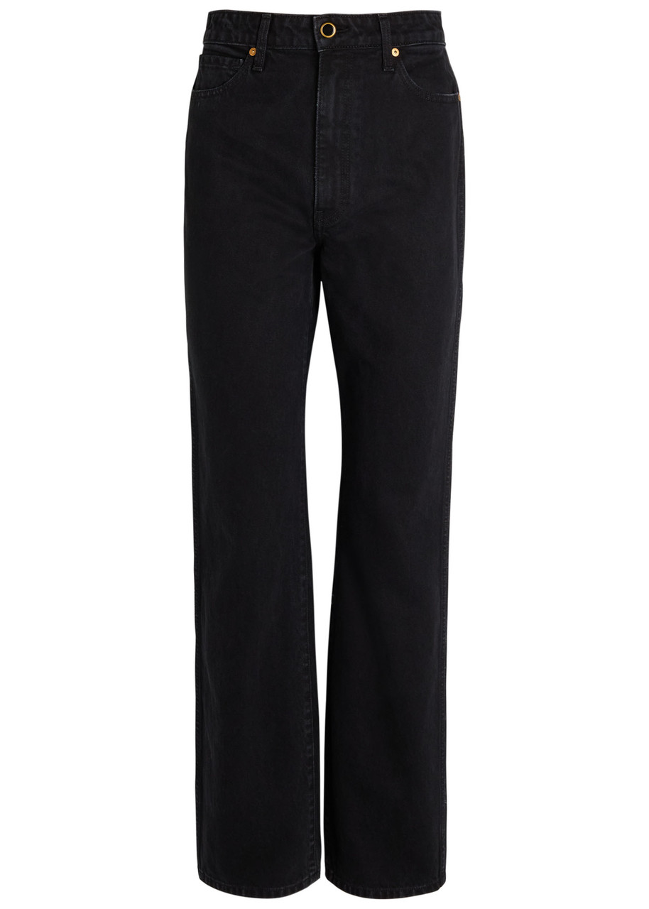 Khaite Danielle Denim Jeans In Animal Print