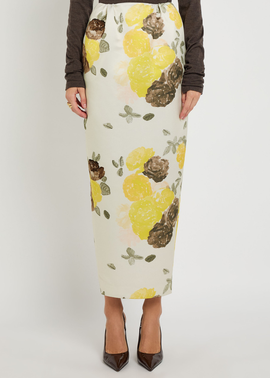 Bernadette Damian Floral-print Midi Skirt In Multi