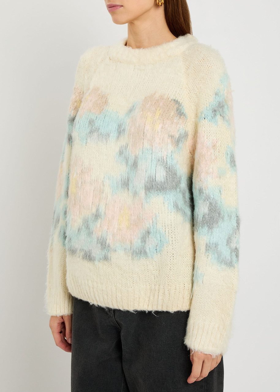 Bernadette Willy Floral-intarsia Silk Jumper In Multi