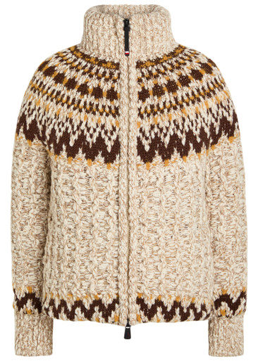 MONCLER Fair Isle wool-blend jumper | Harvey Nichols