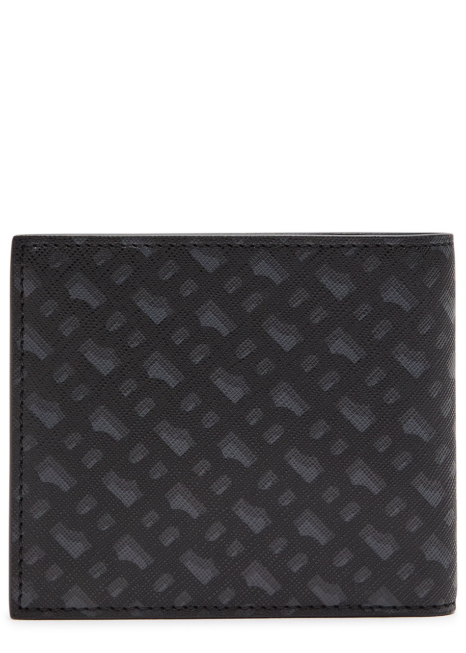 Hugo Boss Boss Monogram Saffiano Leather Wallet In Black
