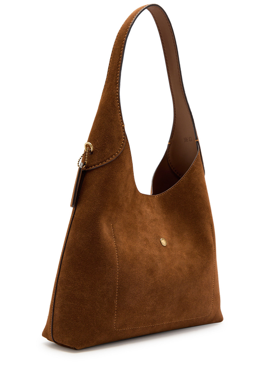 Coach Brooklyn 28 Suede Shoulder Bag In Brown