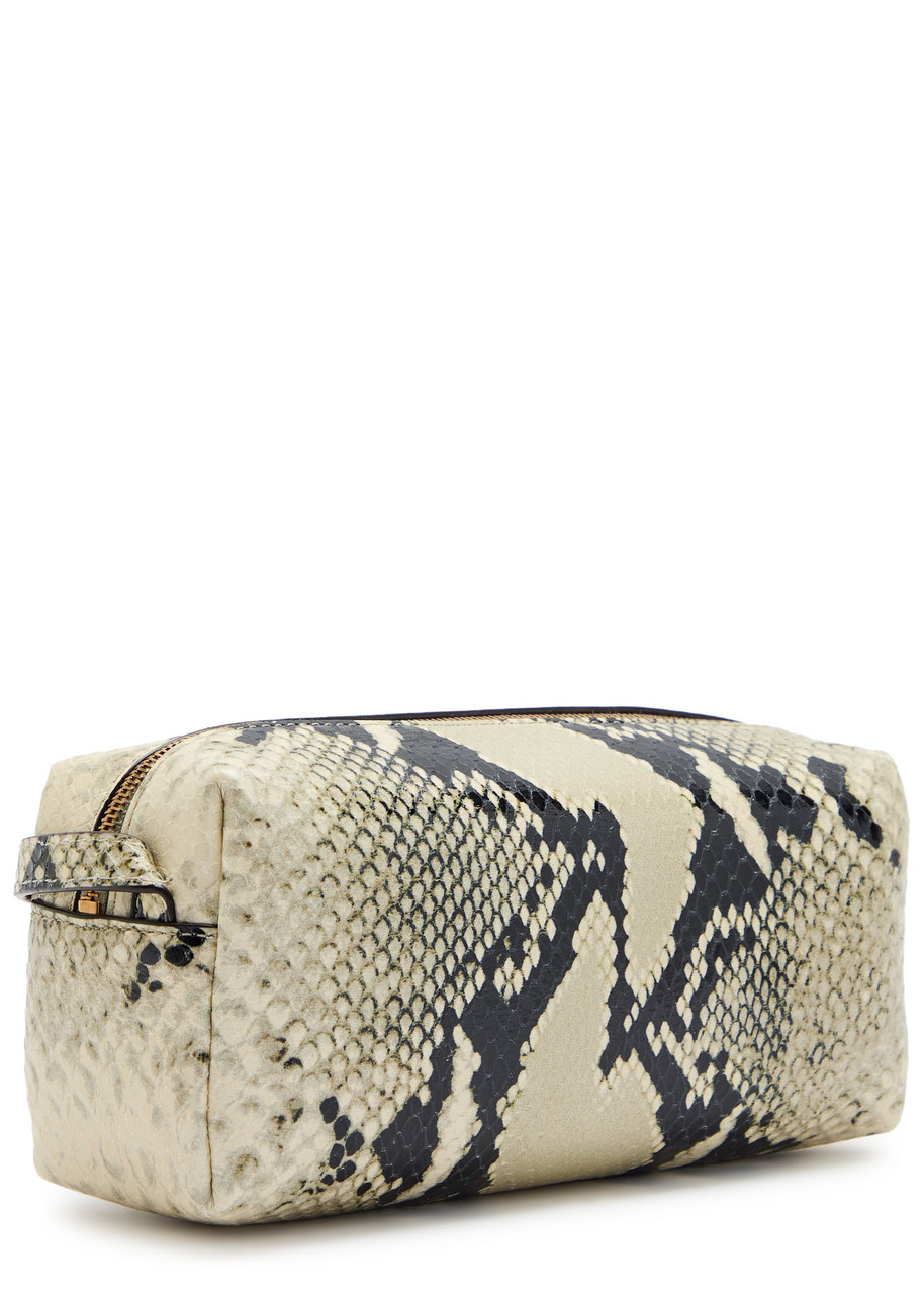 Khaite Kye Mini Snake-effect Leather Cross-body Bag In Multi